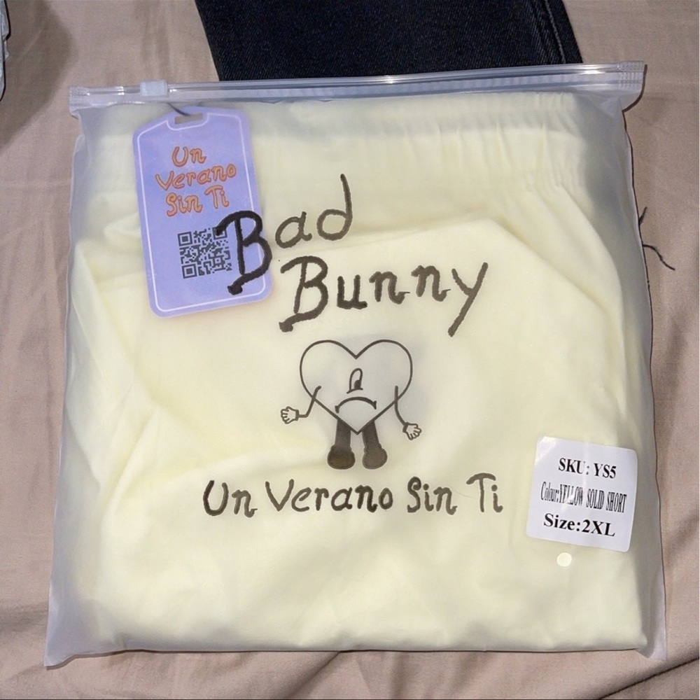 Bad Bunny Yellow Shorts | Size XXL
